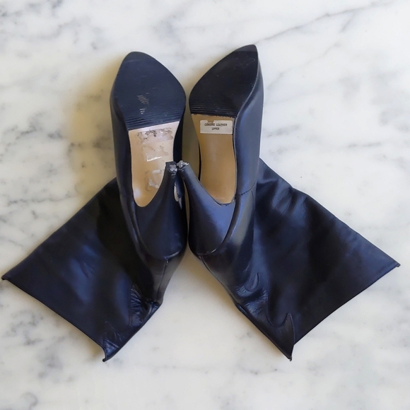 Genuine Leather Upper Pointed Toe Mid-Calf Boots. - Picture 4 of 5